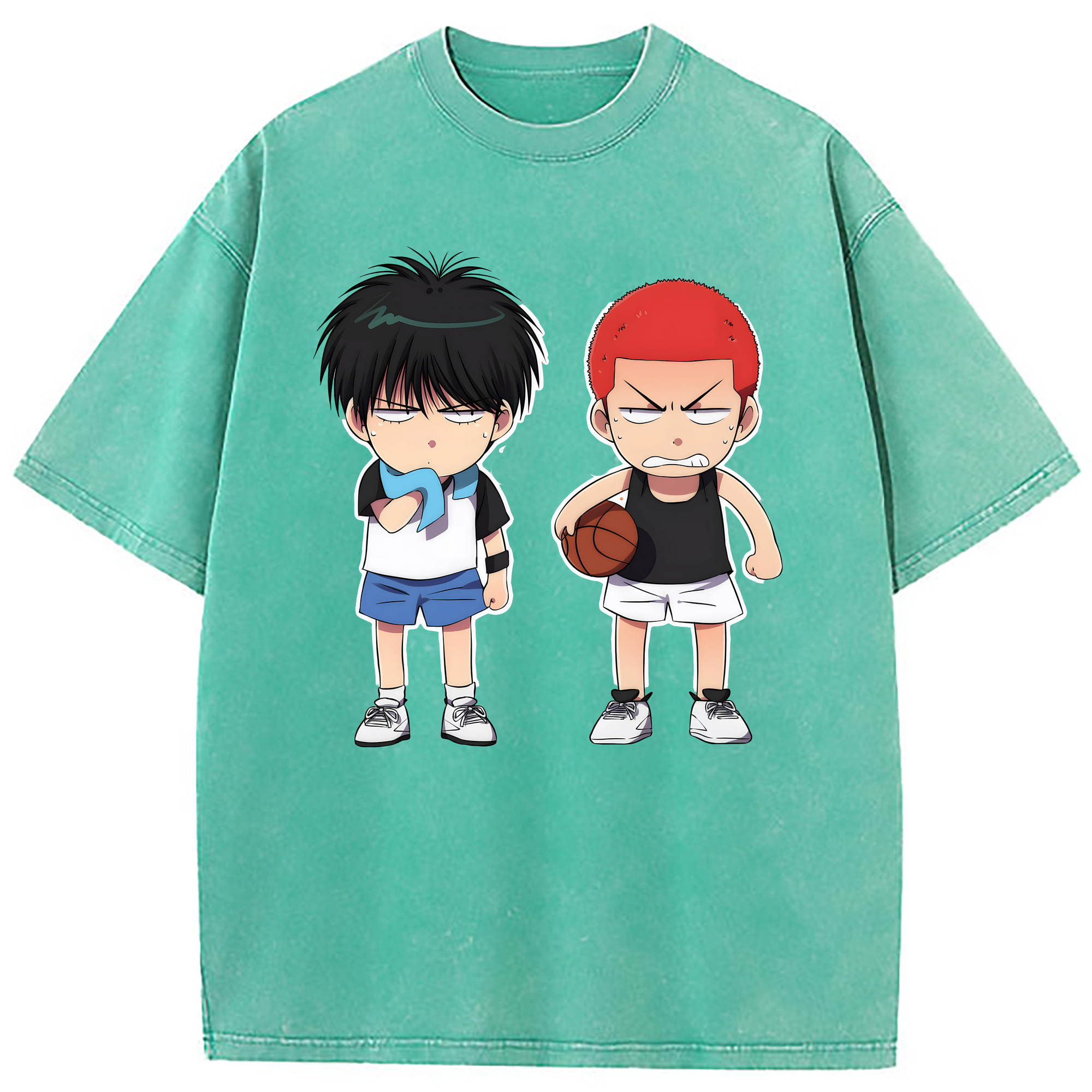 （画像用） SLAM DUNK／スラムダンク 綿100% ヴィンテージ風 半袖Tシャツ（フロントプリント）